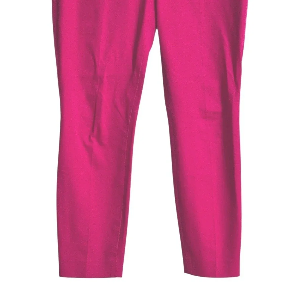 J. Crew Minnie Mid-Rise Tapered Leg Cropped Pants In Pink Sz 6